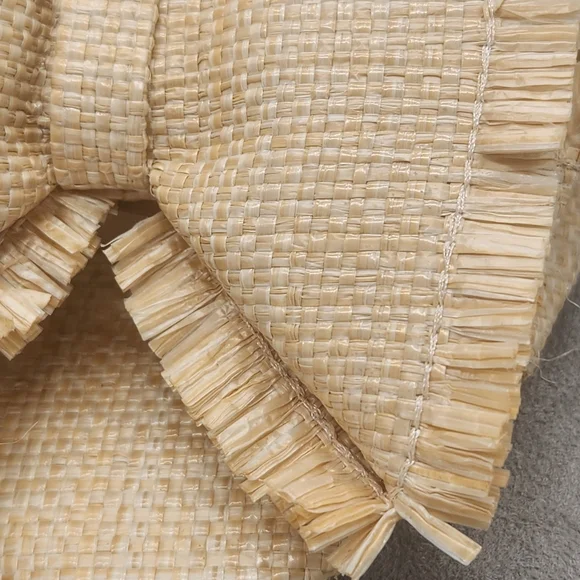 Gianni Bini Mules 8.5 Nude Beige Raffia Le Cadeau Kitten Heel Chunky Bow New$100 - Picture 9 of 16